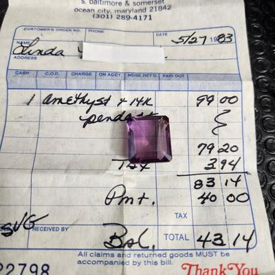 Vintage Jewelry Lot Amethyst Crystal, Bracelet, Cora Earings , Lona W Germany Earings