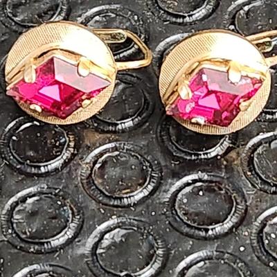 Vintage Jewelry Lot Amethyst Crystal, Bracelet, Cora Earings , Lona W Germany Earings