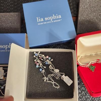 Costume Jewelry Lot Pins ,Lia Sophia Necklaces Earings