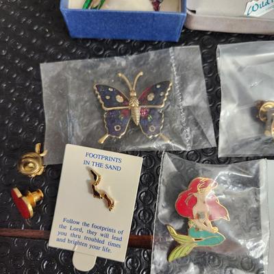 Costume Jewelry Lot Pins ,Lia Sophia Necklaces Earings