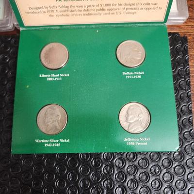 UnitedStates Coins Lot Buffalo Nickels, World War II Coins, 1971 S Eisenhower Dollar, 1976 Proof sets , and others