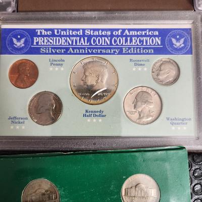 UnitedStates Coins Lot Buffalo Nickels, World War II Coins, 1971 S Eisenhower Dollar, 1976 Proof sets , and others