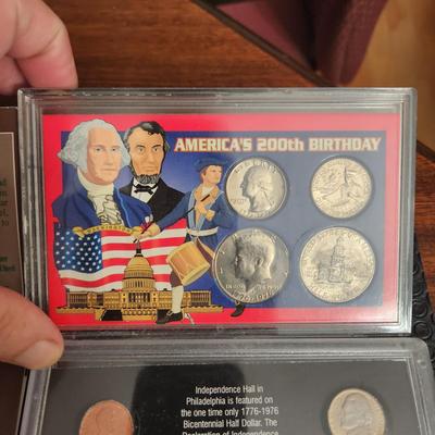 UnitedStates Coins Lot Buffalo Nickels, World War II Coins, 1971 S Eisenhower Dollar, 1976 Proof sets , and others