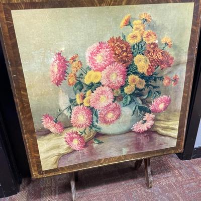 Vintage folding floral table
