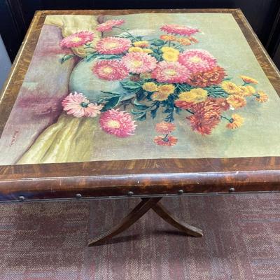 Vintage folding floral table