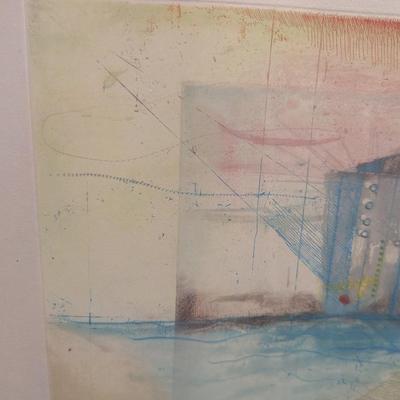 Sale Photo Thumbnail #2099: Reflet sur Mariakerke By René Carcan Etching Titled Numbered and Signed
