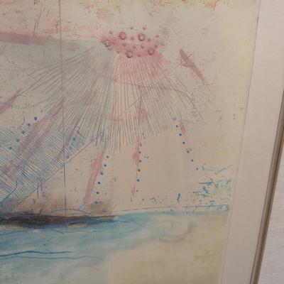 Sale Photo Thumbnail #2101: Reflet sur Mariakerke By René Carcan Etching Titled Numbered and Signed