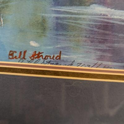 Sale Photo Thumbnail #2121: Large Signed Limited Edition Framed Print "The Rice Plantation" By Bill Stroud