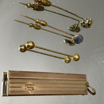 10k Opal pin and more pins with small comb locket