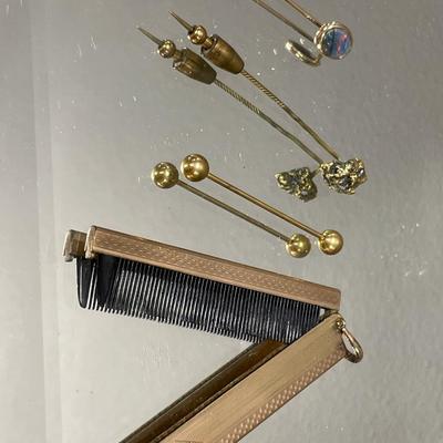 10k Opal pin and more pins with small comb locket