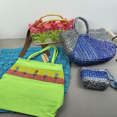 Lot of 4 Purses Brights Woven
