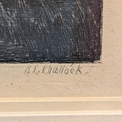 Sale Photo Thumbnail #2134: Signed Gainsborough RS Chattock Richard Samuel Chattock Etching