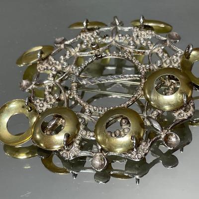 Norwegian Filigree pins and clip on earrings