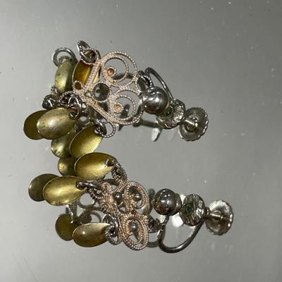 Norwegian Filigree pins and clip on earrings