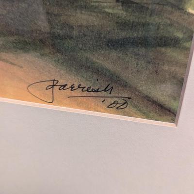 Sale Photo Thumbnail #2144: Framed Watercolor Painting By Local Artist Parrish Rhodes