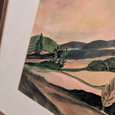 Sale Photo Thumbnail #2143: Framed Watercolor Painting By Local Artist Parrish Rhodes