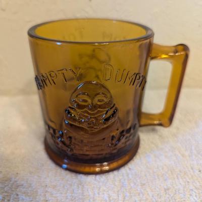 Tiara Amber Nursery Rhymes Humpty Dumpty glass
