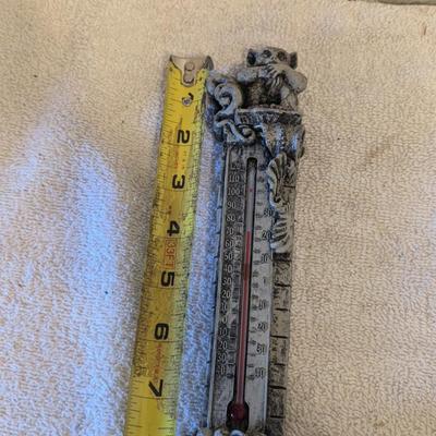 Gorgoyle Thermometer Resin Wall Hanger
