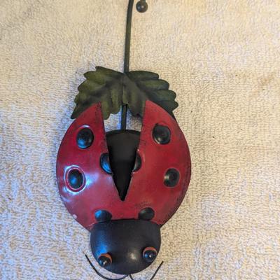 Metal Art Wall Hanging Lady Bug