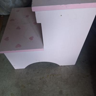 Pink step stool for children