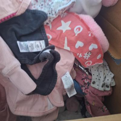 Box of infant girls clothing