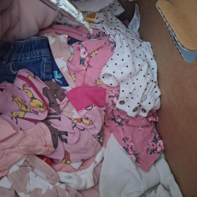 Box of infant girls clothing