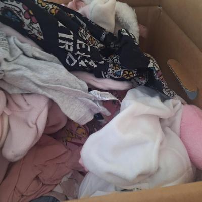 Box of infant girls clothing