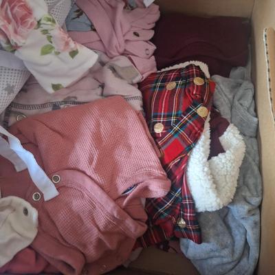 Box of infant girls clothing