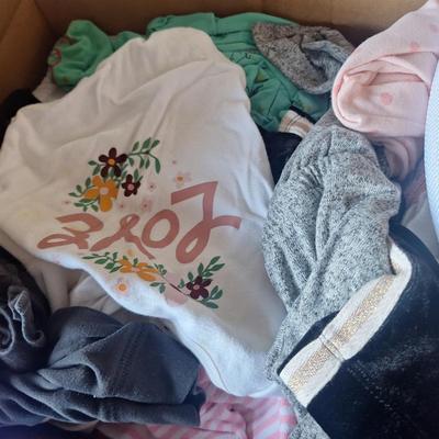 Box of infant girls clothing