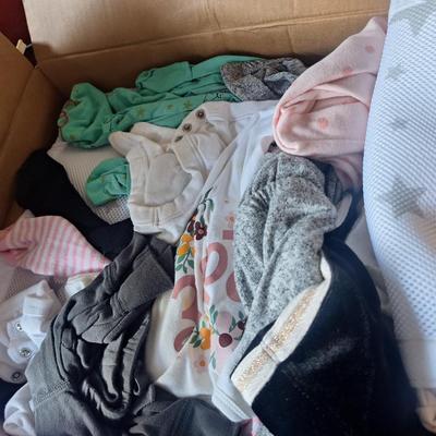 Box of infant girls clothing