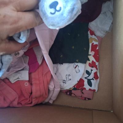 Box of infant girls clothing