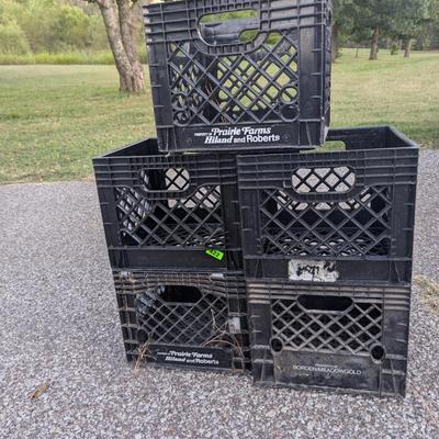 Plastic Milk crates- lot of 5