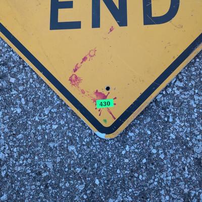 Dead End sign- large, aluminum sign