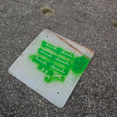 Dead End sign- large, aluminum sign