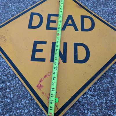 Dead End sign- large, aluminum sign