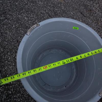 Grey Large utility bucket rope handles plastic