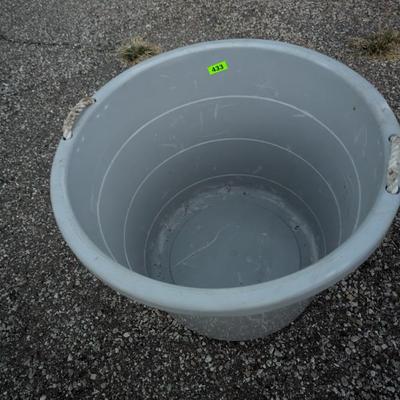 Grey Large utility bucket rope handles plastic