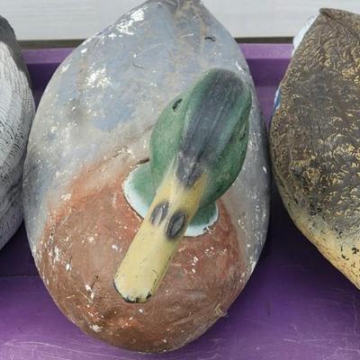 Sale Photo Thumbnail #198: Vintage Decoy Duck over ten total ducks all in working condition Mallard