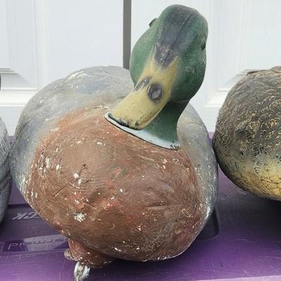 Sale Photo Thumbnail #197: Vintage Decoy Duck over ten total ducks all in working condition Mallard