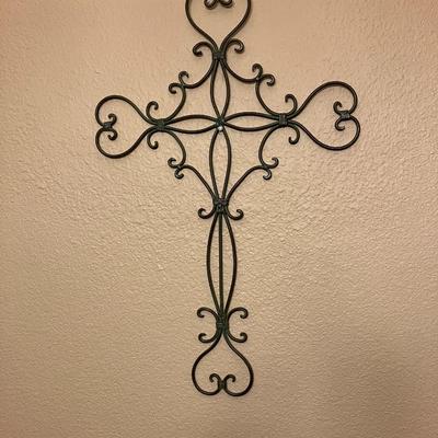 Metal cross decor