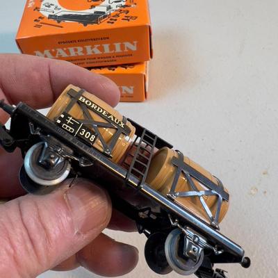 (2) Vintage GERMAN H O Scale Train Cars MARKLIN in Original Boxes Built