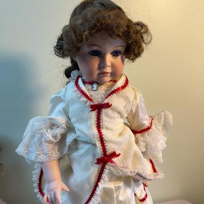 (2) 24" Porcelain Dolls; Shirley and Victorian 