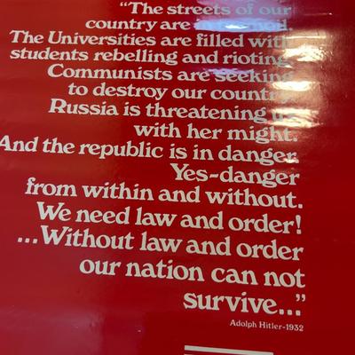 The Streets of Our Country are in Turmoil ! 1970 Poster  by Adolf Hitler OMG!!!!!!!!!!!!!! 