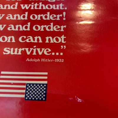 The Streets of Our Country are in Turmoil ! 1970 Poster  by Adolf Hitler OMG!!!!!!!!!!!!!! 