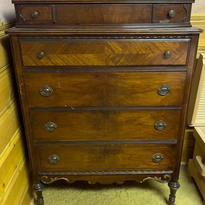 Walnut Antique Dresser 1940's 