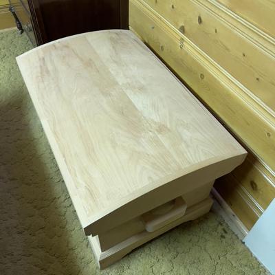 Blanket Chest Unfinished Wood. 