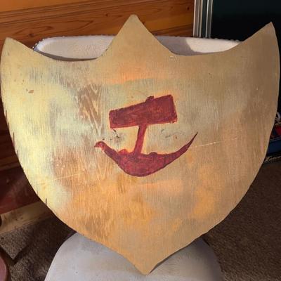 Gold Viking Sheild for the NO MORE KINGS 2 Protest Accessories 