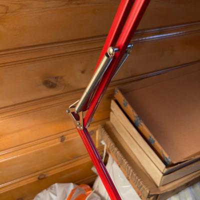 Red Reticulating Desk Lamp