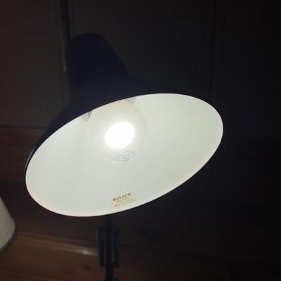 Red Reticulating Desk Lamp