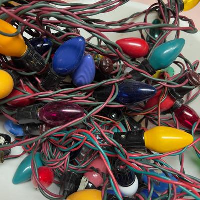 2 Boxes of Christmas lights, Including Bubblers 